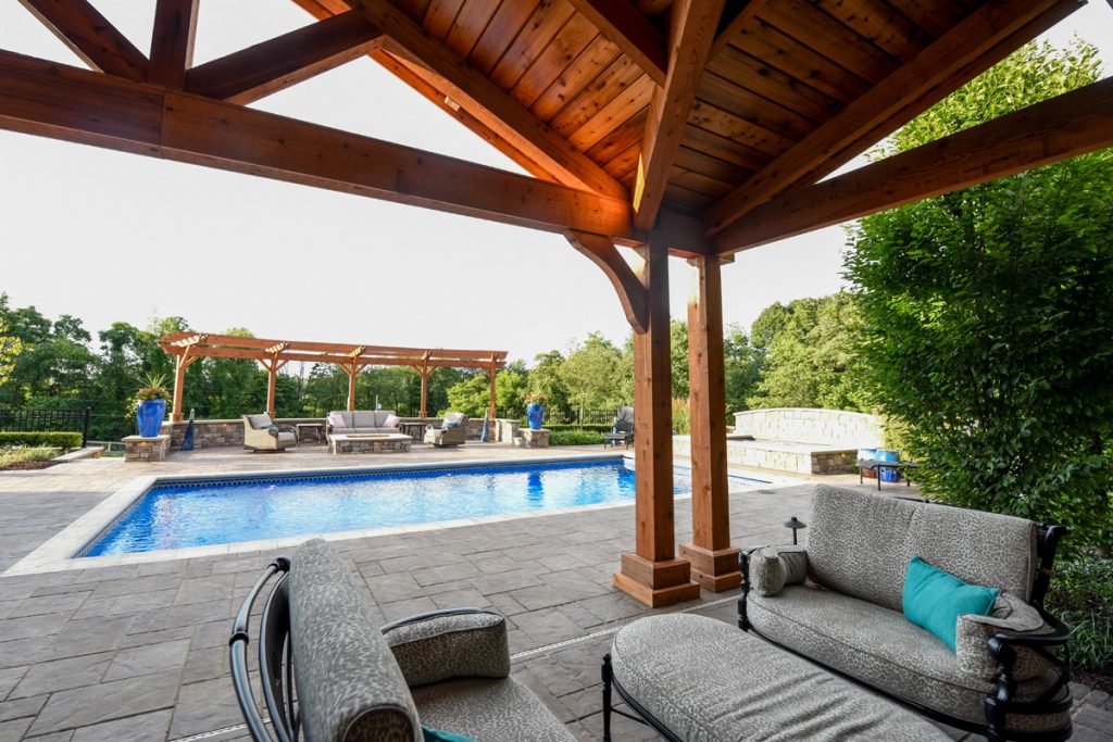 outdoor pool and pergola - Brown Design Group Architecture and Construction outdoor pool and retreat