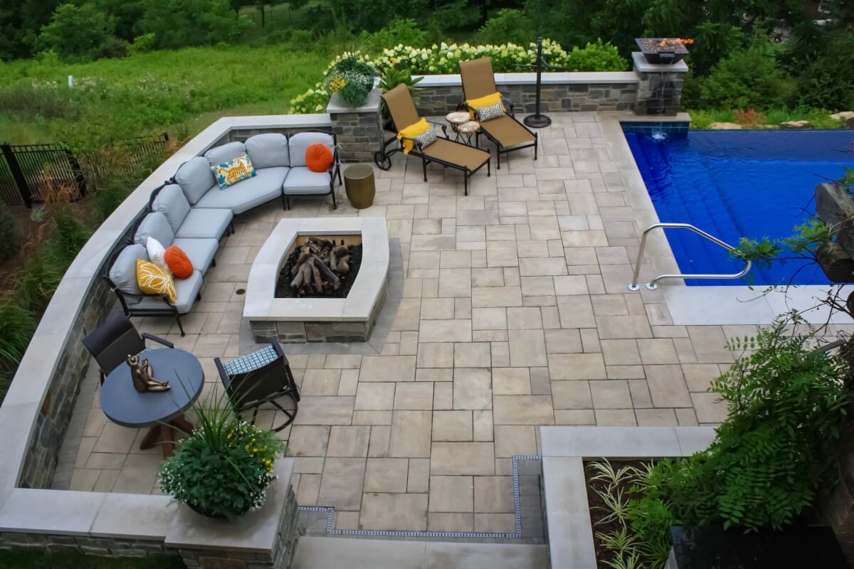 Outdoor kitchen, pool, and retreat