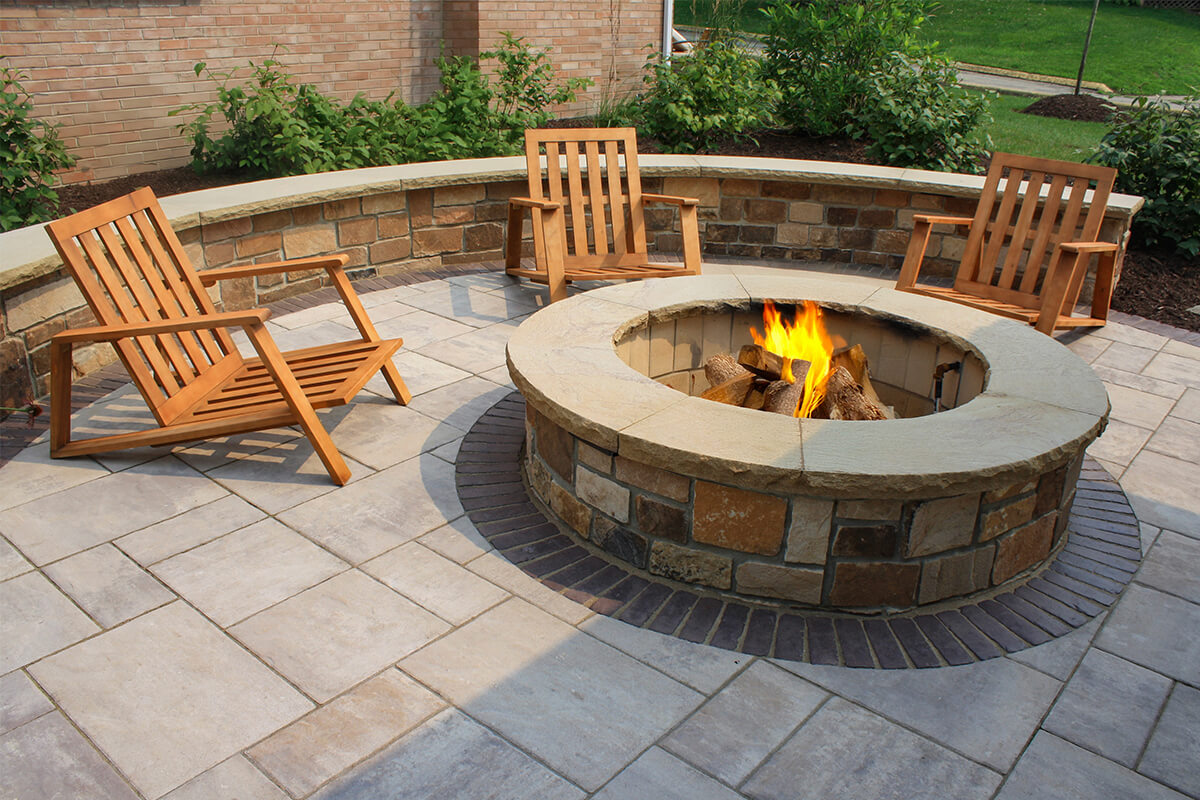 outdoor fireplace